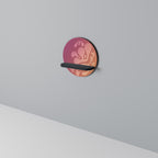 IRREGULAR PINK Prateleira Redonda Decorativa em Acabamento Preto