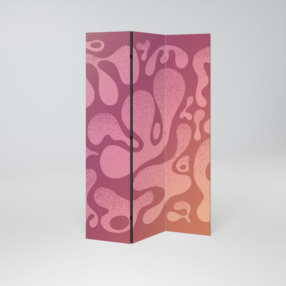 IRREGULAR PINK Biombo de 3 Painéis