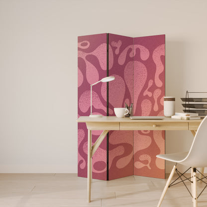 IRREGULAR PINK Biombo de 3 Painéis