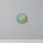 IRREGULAR BLUE Prateleira Redonda Decorativa em Efeito Carvalho