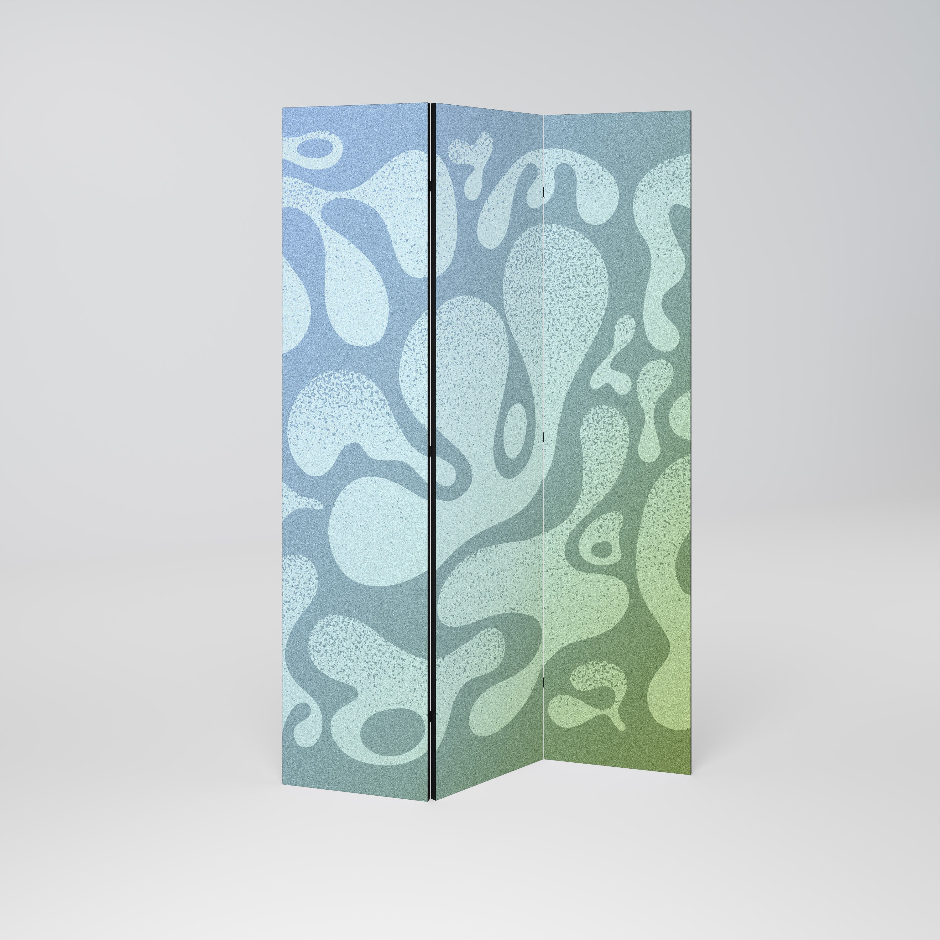 IRREGULAR BLUE Biombo Decorativo de 3 Painéis