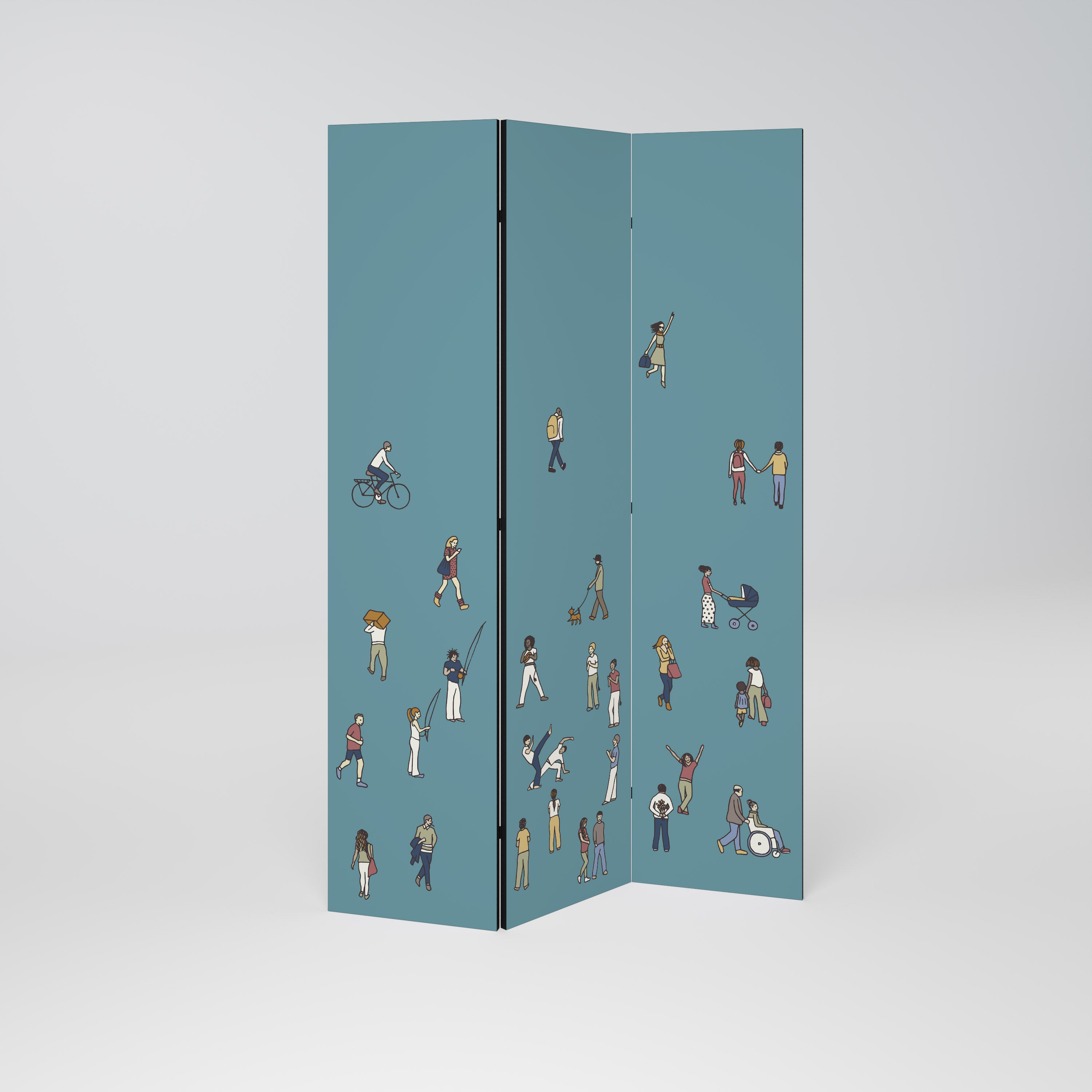 COLLECTIVE STREAM 3-Panel Room Divider