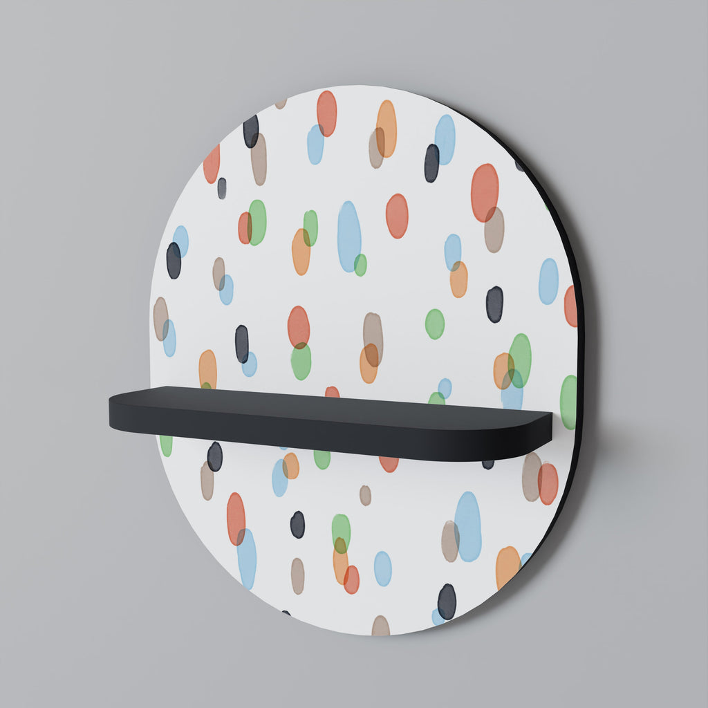 ENERGETIC SPOTS Prateleira Oval Decorativa em Acabamento Preto