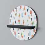 ENERGETIC SPOTS Prateleira Oval Decorativa em Acabamento Preto