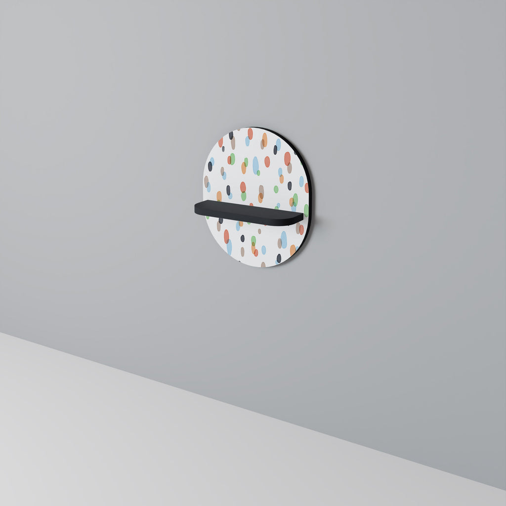 ENERGETIC SPOTS Prateleira Oval Decorativa em Acabamento Preto