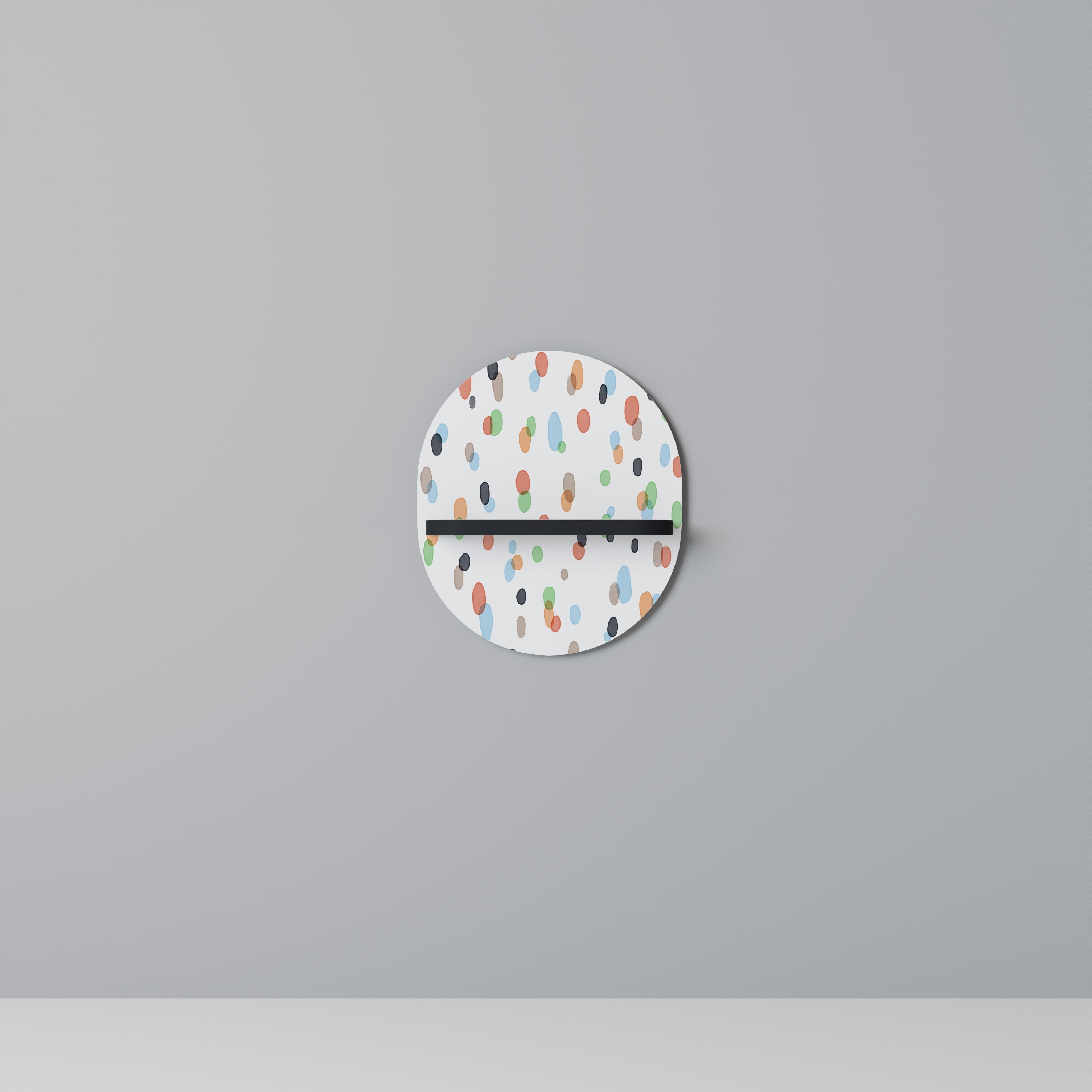 ENERGETIC SPOTS Prateleira Oval Decorativa em Acabamento Preto