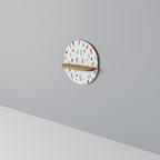 ENERGETIC SPOTS Prateleira Oval Decorativa em Efeito Carvalho