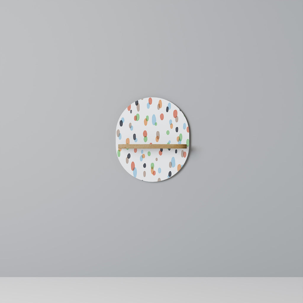 ENERGETIC SPOTS Prateleira Oval Decorativa em Efeito Carvalho