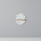 ENERGETIC SPOTS Prateleira Oval Decorativa em Efeito Carvalho