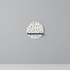 ENERGETIC SPOTS Round Art Shelf In Black Finish