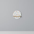 ENERGETIC SPOTS Prateleira Redonda Decorativa em Efeito Carvalho