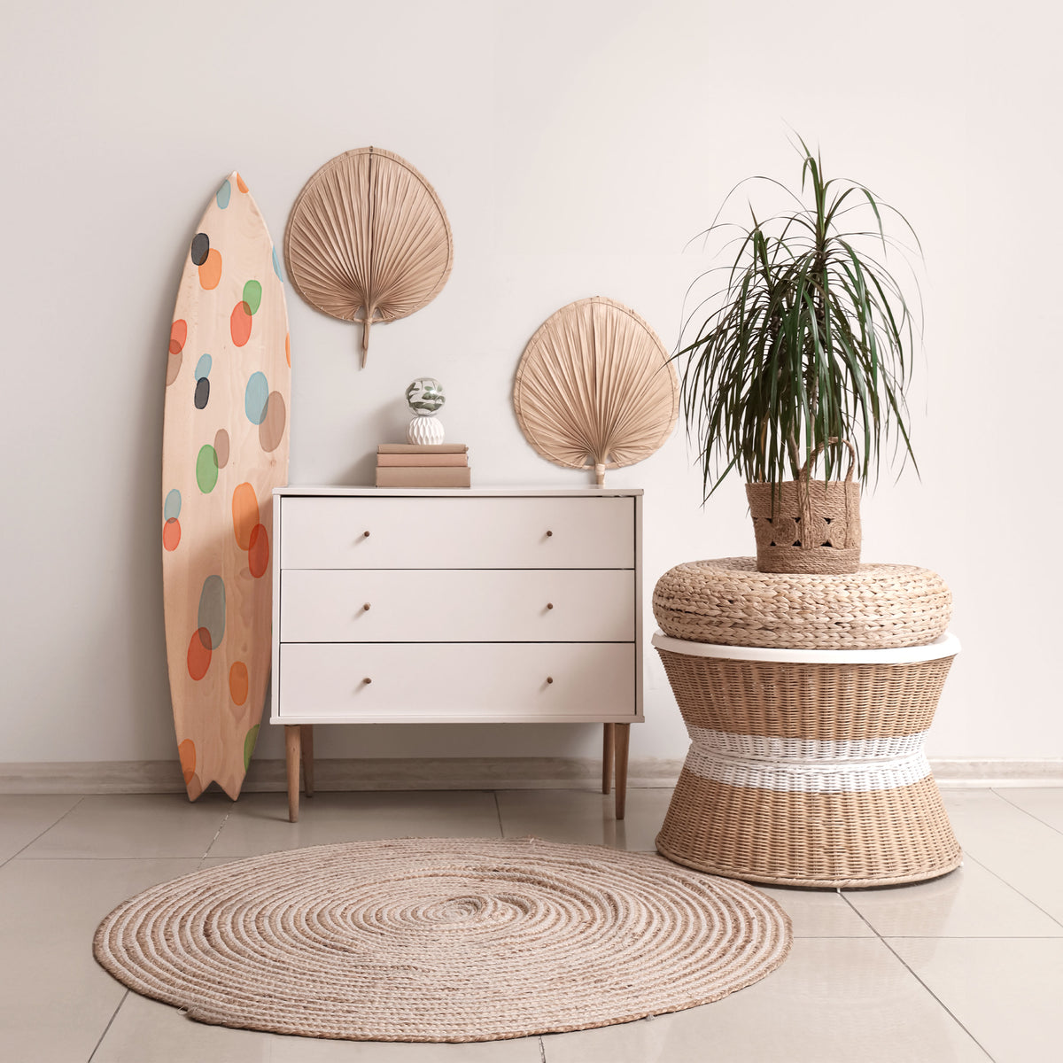 ENERGETIC SPOTS Painel Decorativo Prancha de Surf