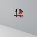 BLUSHED SPECTRUM Round Art Shelf In Black Finish