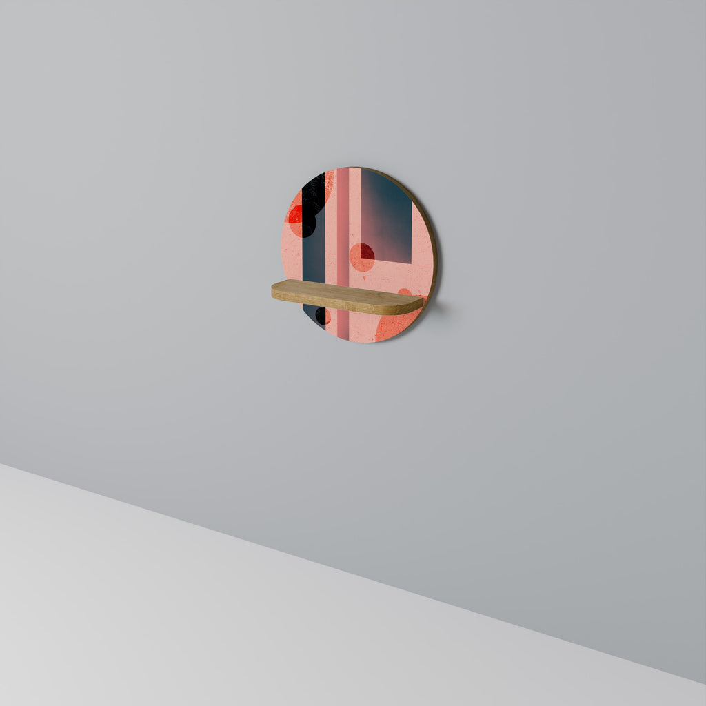 BLUSHED SPECTRUM Prateleira Redonda Decorativa em Efeito Carvalho