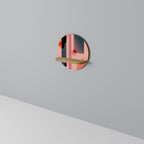 BLUSHED SPECTRUM Prateleira Redonda Decorativa em Efeito Carvalho