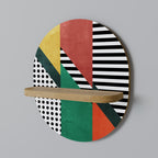 MAKESHIFT ARTISTRY Prateleira Oval Decorativa em Efeito Carvalho