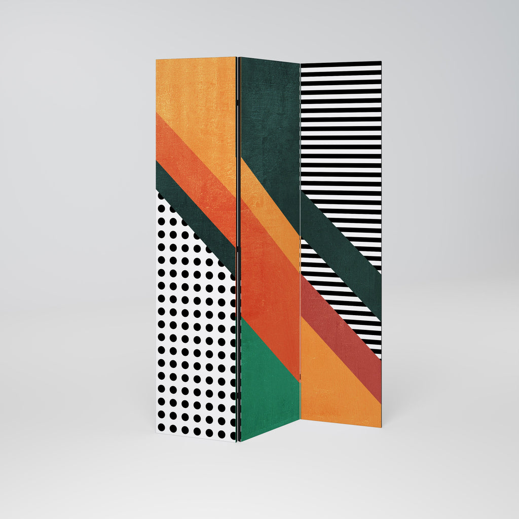 MAKESHIFT ARTISTRY Biombo Decorativo de 3 Painéis