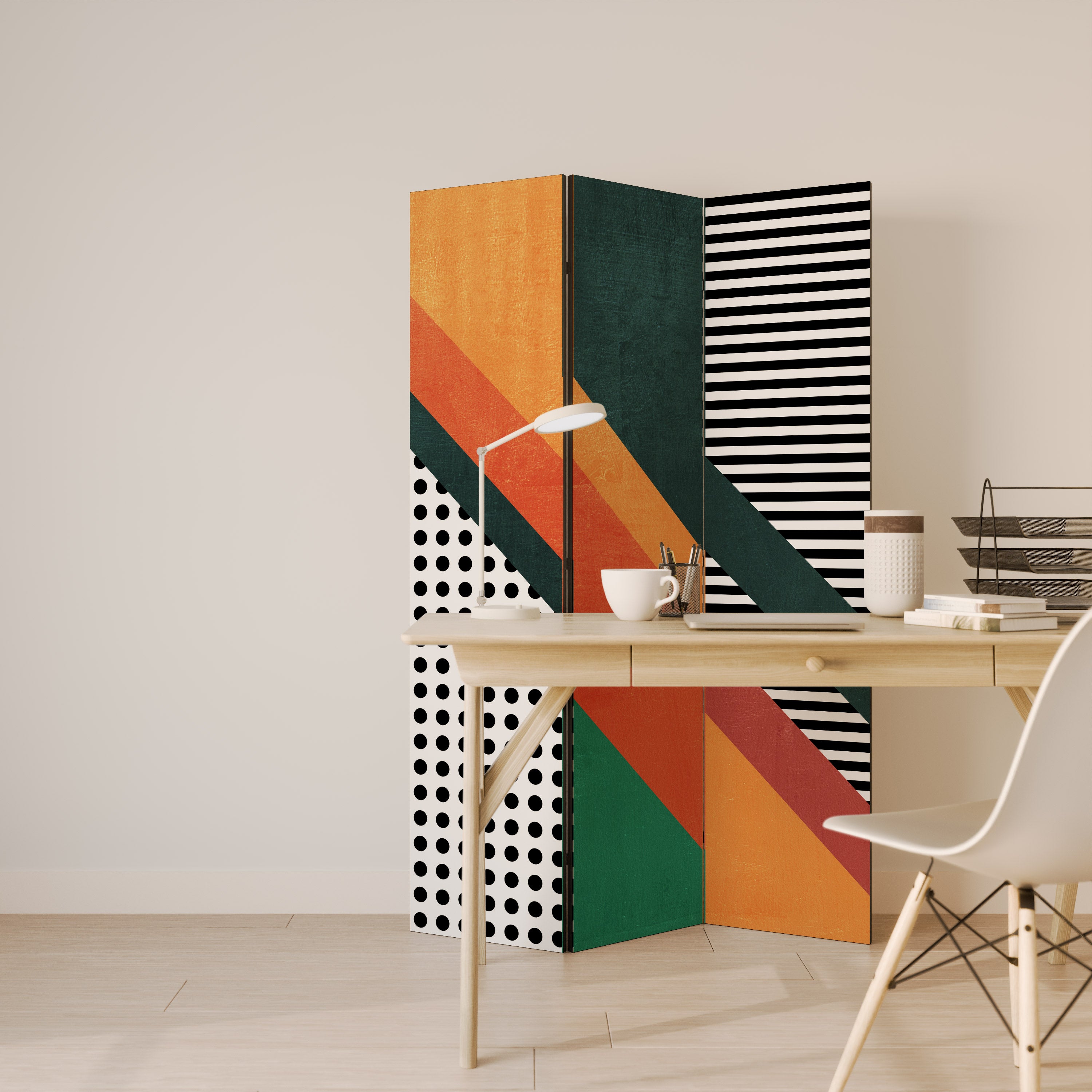 MAKESHIFT ARTISTRY 3-Panel Room Divider