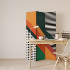 MAKESHIFT ARTISTRY Biombo Decorativo de 3 Painéis