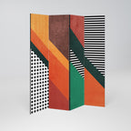 MAKESHIFT ARTISTRY Biombo Decorativo de 4 Painéis