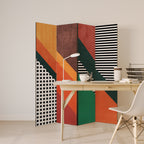 MAKESHIFT ARTISTRY Biombo Decorativo de 4 Painéis