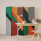 MAKESHIFT ARTISTRY Biombo Decorativo de 5 Painéis