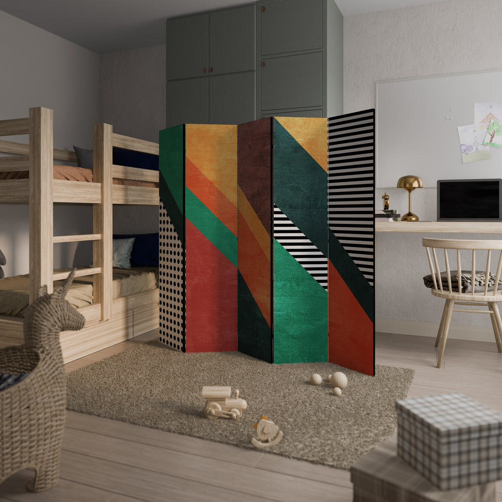 MAKESHIFT ARTISTRY Biombo de 5 Painéis