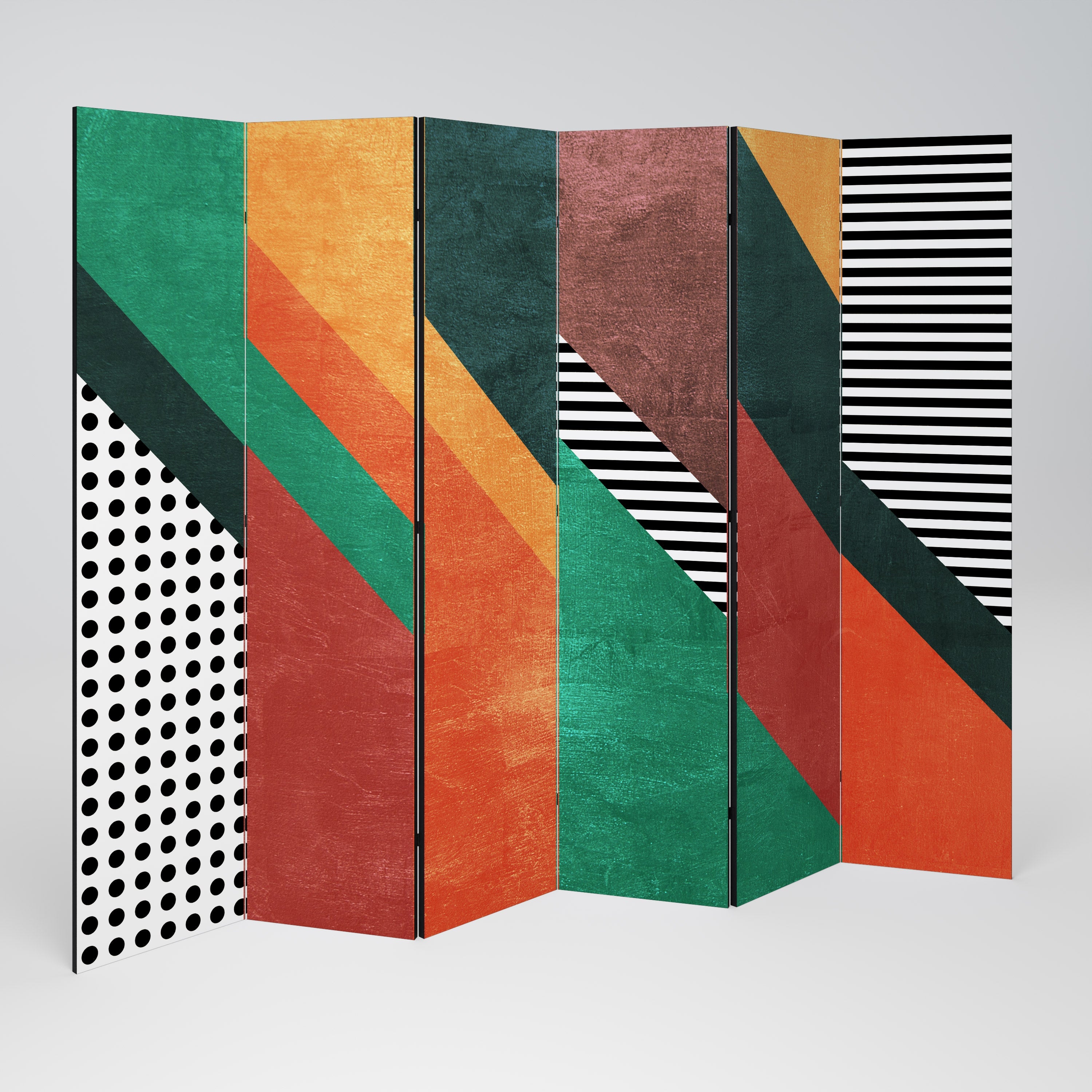 MAKESHIFT ARTISTRY Biombo Decorativo de 6 Painéis