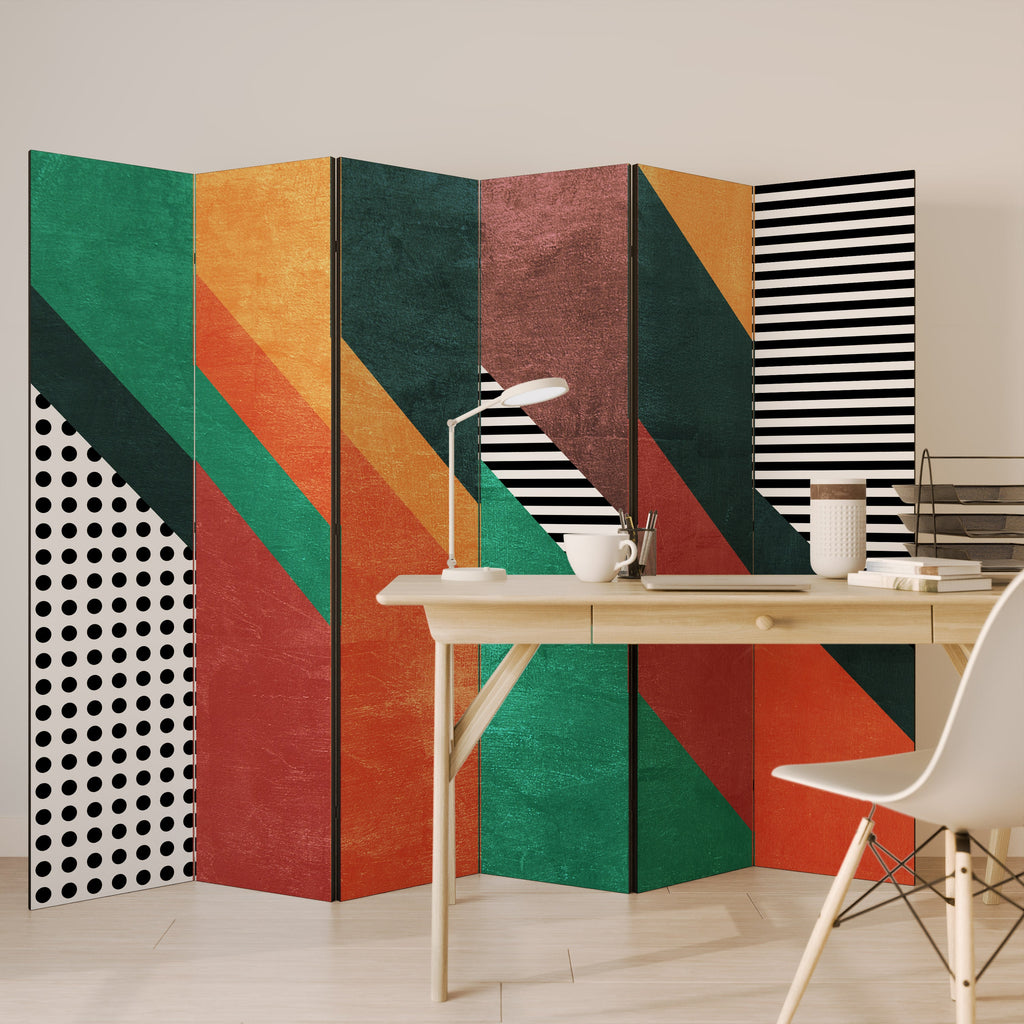 MAKESHIFT ARTISTRY Biombo Decorativo de 6 Painéis