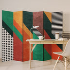 MAKESHIFT ARTISTRY Biombo Decorativo de 6 Painéis