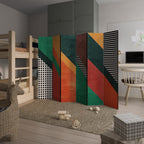 MAKESHIFT ARTISTRY Biombo Decorativo de 6 Painéis