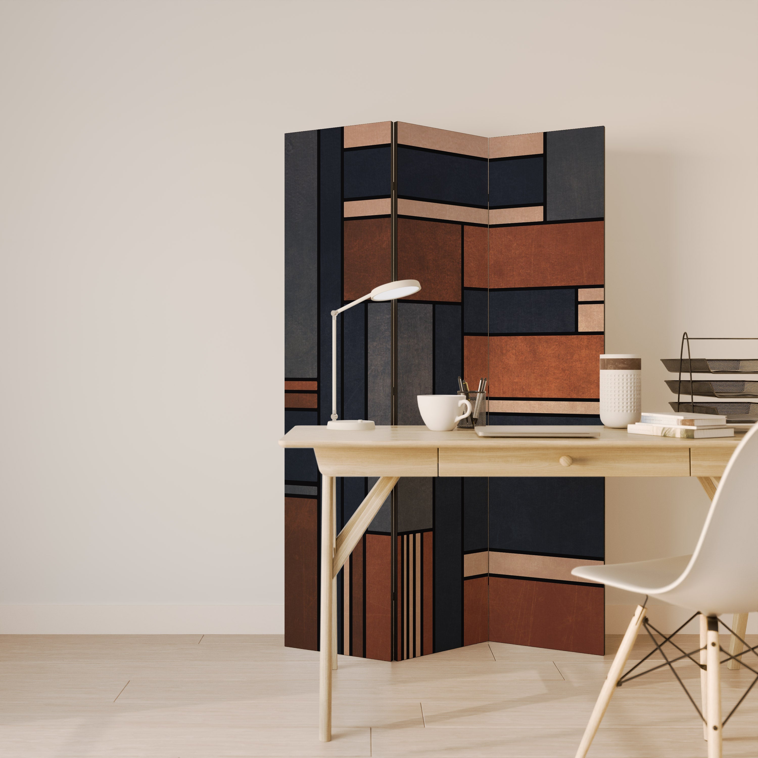 INTREPID FORMATION Biombo Decorativo de 3 Painéis