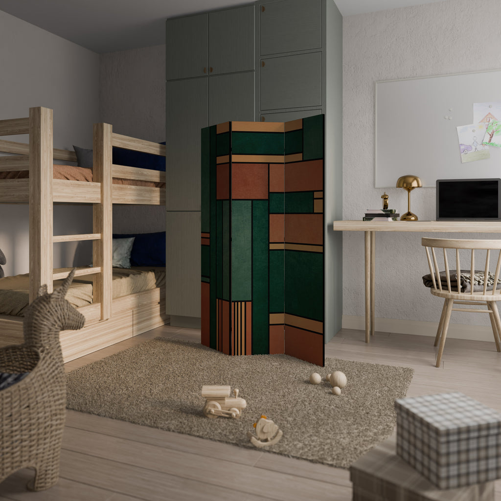 EARTHY FIGURES 3-Panel Room Divider