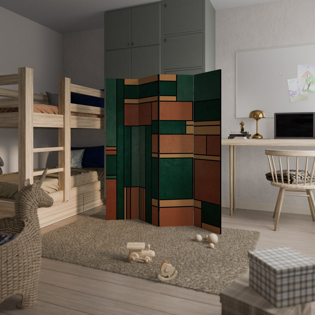 EARTHY FIGURES Biombo Decorativo de 4 Painéis