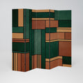 EARTHY FIGURES Decorative 5-Panel Room Divider