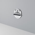 MYTHIC STITCH Prateleira Oval Decorativa em Acabamento Preto