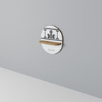 MYTHIC STITCH Prateleira Oval Decorativa em Efeito Carvalho