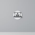 MYTHIC STITCH Prateleira Redonda Decorativa em Acabamento Preto