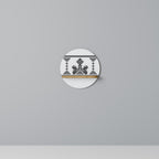 MYTHIC STITCH Prateleira Redonda Decorativa em Efeito Carvalho