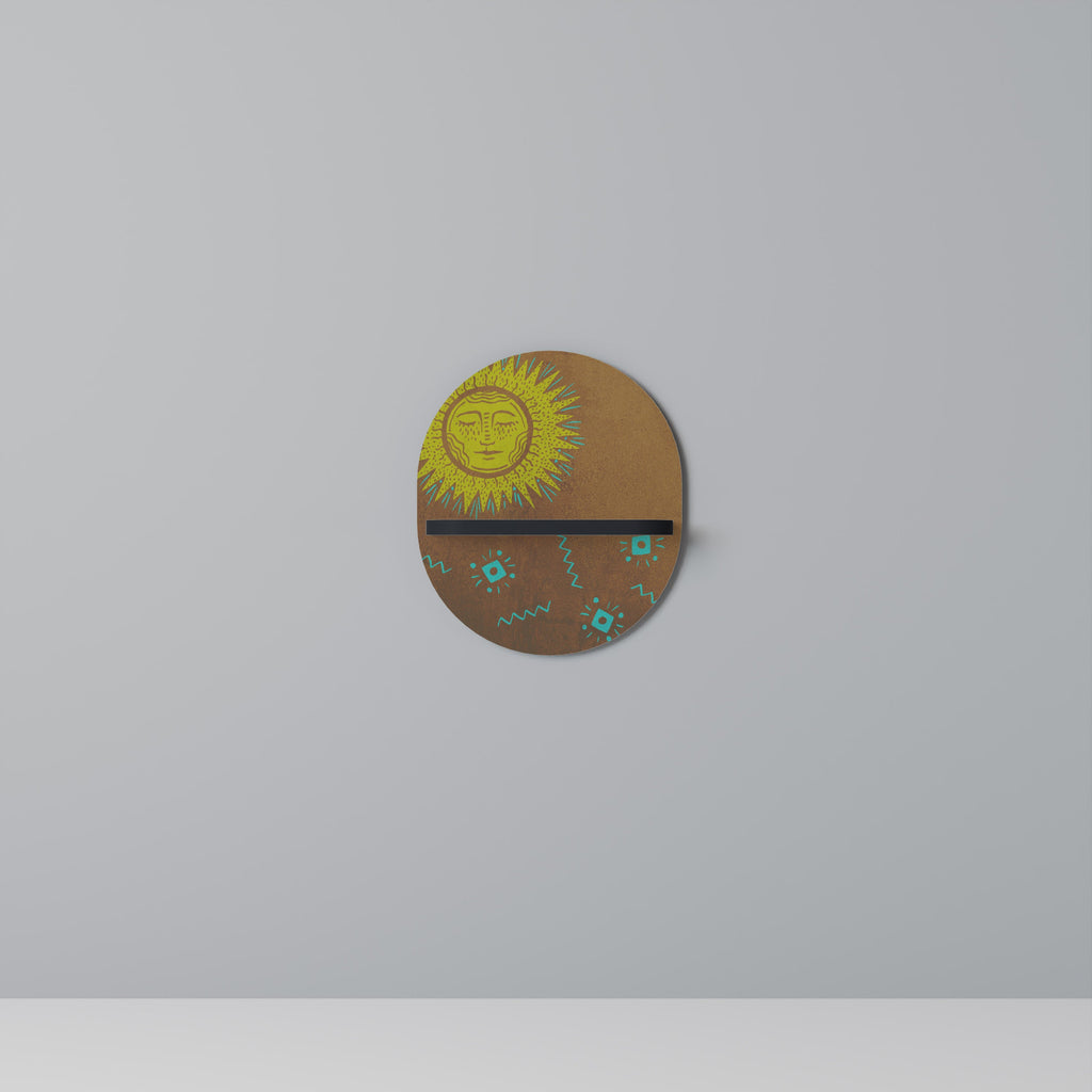 SUNSHINE PRAISE Prateleira Oval Decorativa em Acabamento Preto