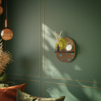 SUNSHINE PRAISE Prateleira Oval Decorativa em Acabamento Preto