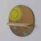 SUNSHINE PRAISE Prateleira Oval Decorativa em Efeito Carvalho