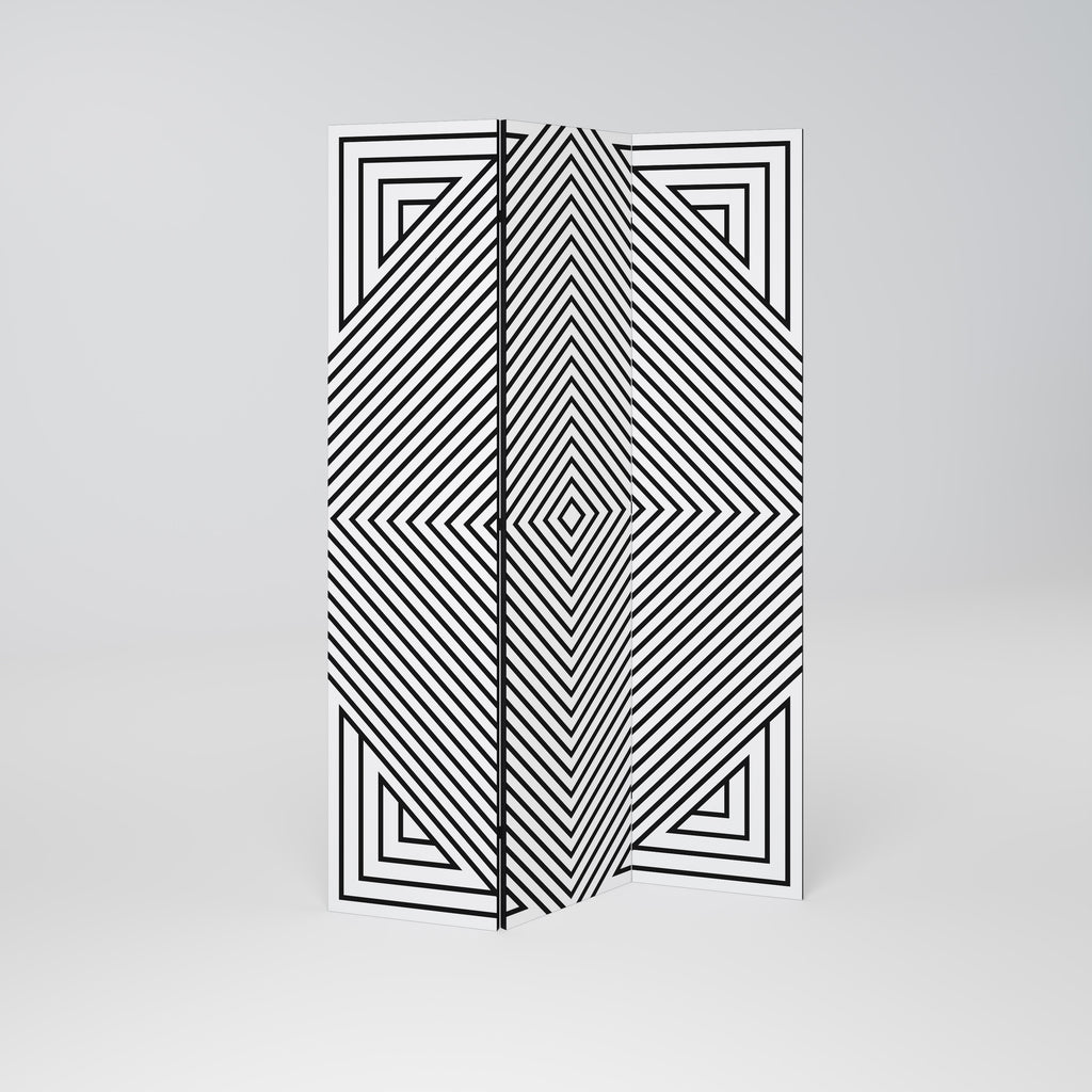 POLYGON ILLUSION Biombo de 3 Painéis