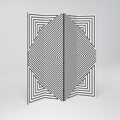 POLYGON ILLUSION Biombo de 4 Painéis
