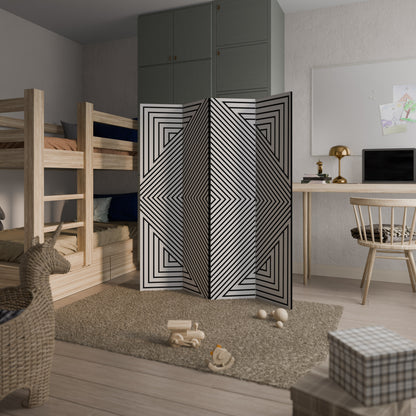 POLYGON ILLUSION Biombo de 4 Painéis
