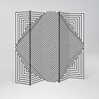 POLYGON ILLUSION Biombo Decorativo de 5 Painéis