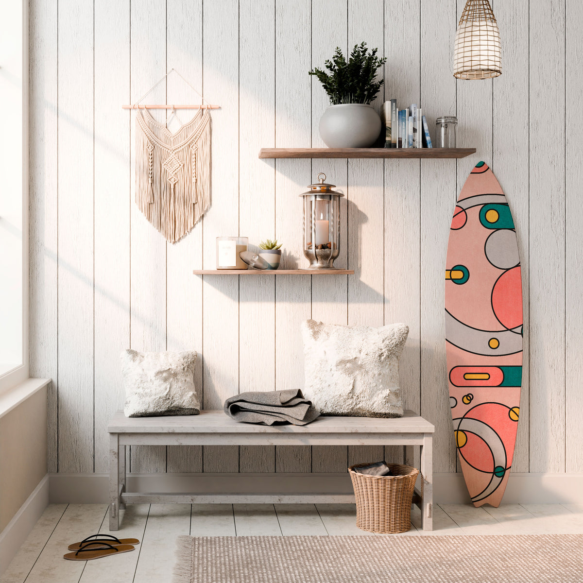 GOSSAMER ECHOES Painel Decorativo Prancha de Surf