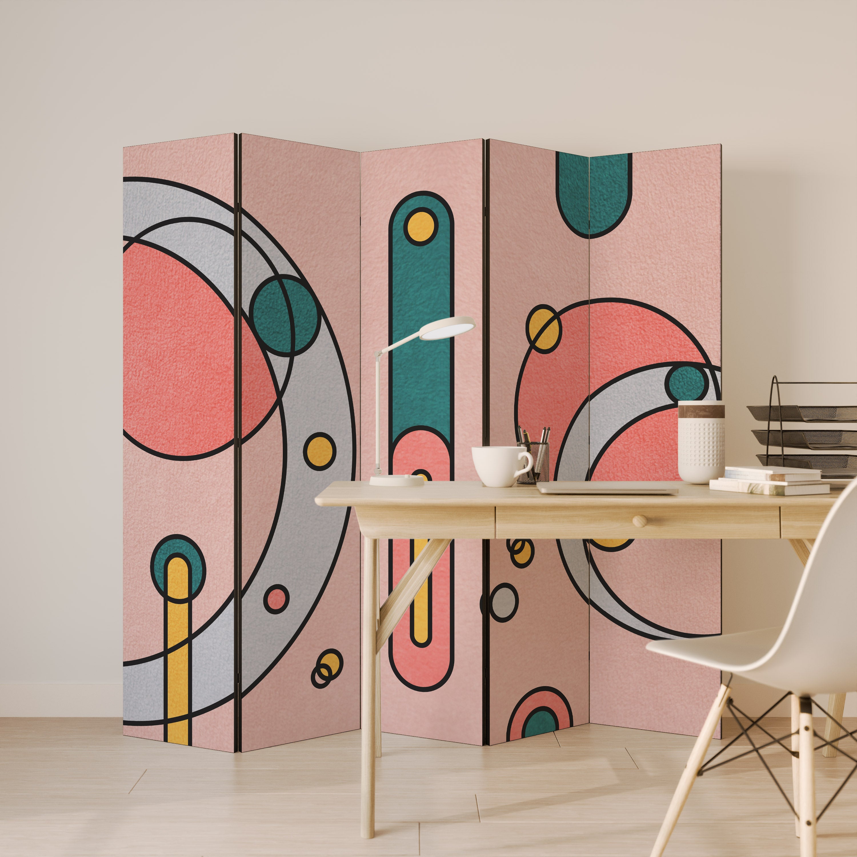 GOSSAMER ECHOES Biombo de 5 Painéis