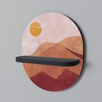 LUMINOUS SUNLIGHT Prateleira Oval Decorativa em Acabamento Preto