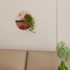 LUMINOUS SUNLIGHT Prateleira Oval Decorativa em Acabamento Preto